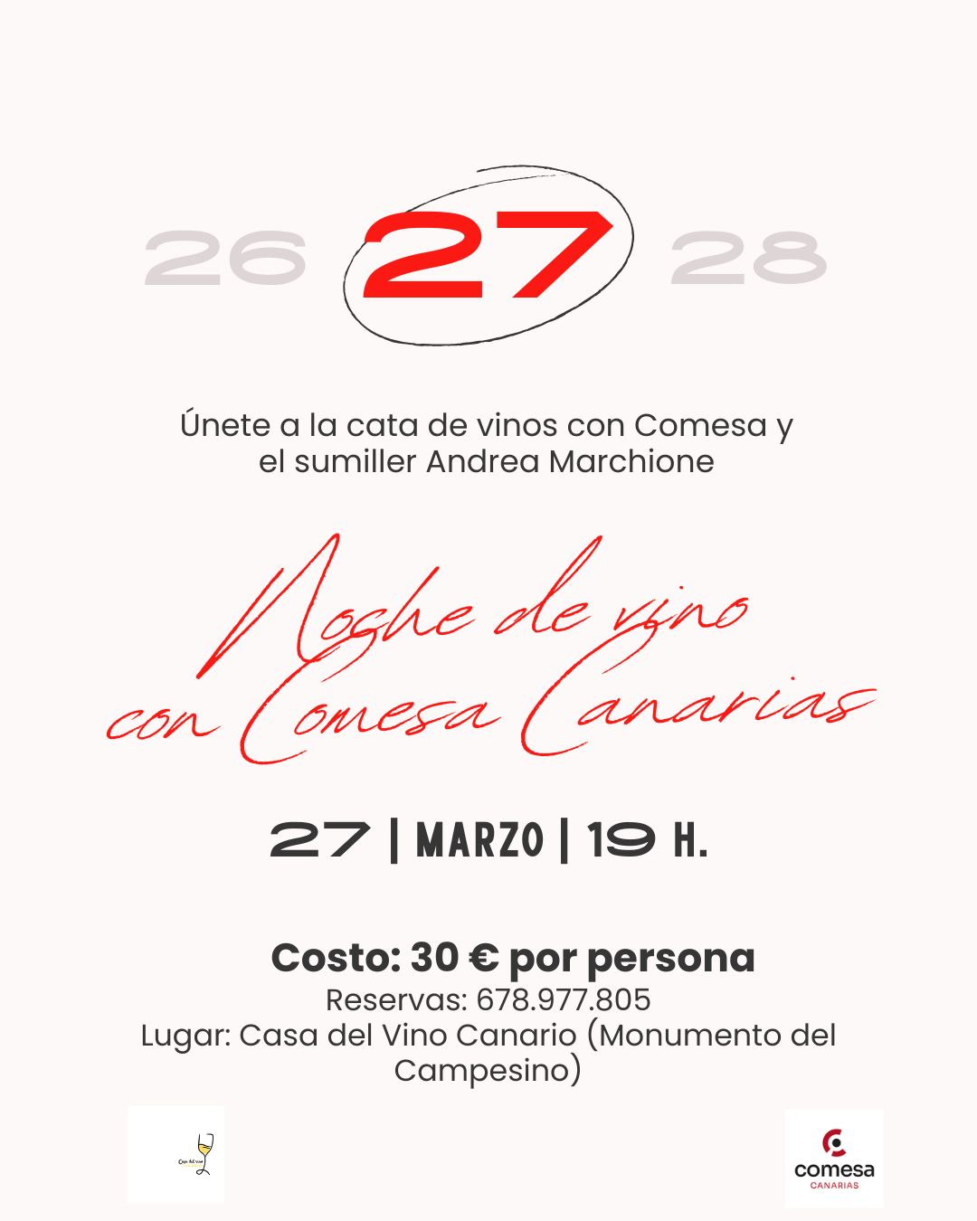 Noche de vino con Comesa Canarias!